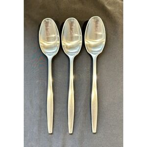 set of 3 Dansk Designs Variation V 5 Stainless 8" Oval soup spoon Denmark IHQ